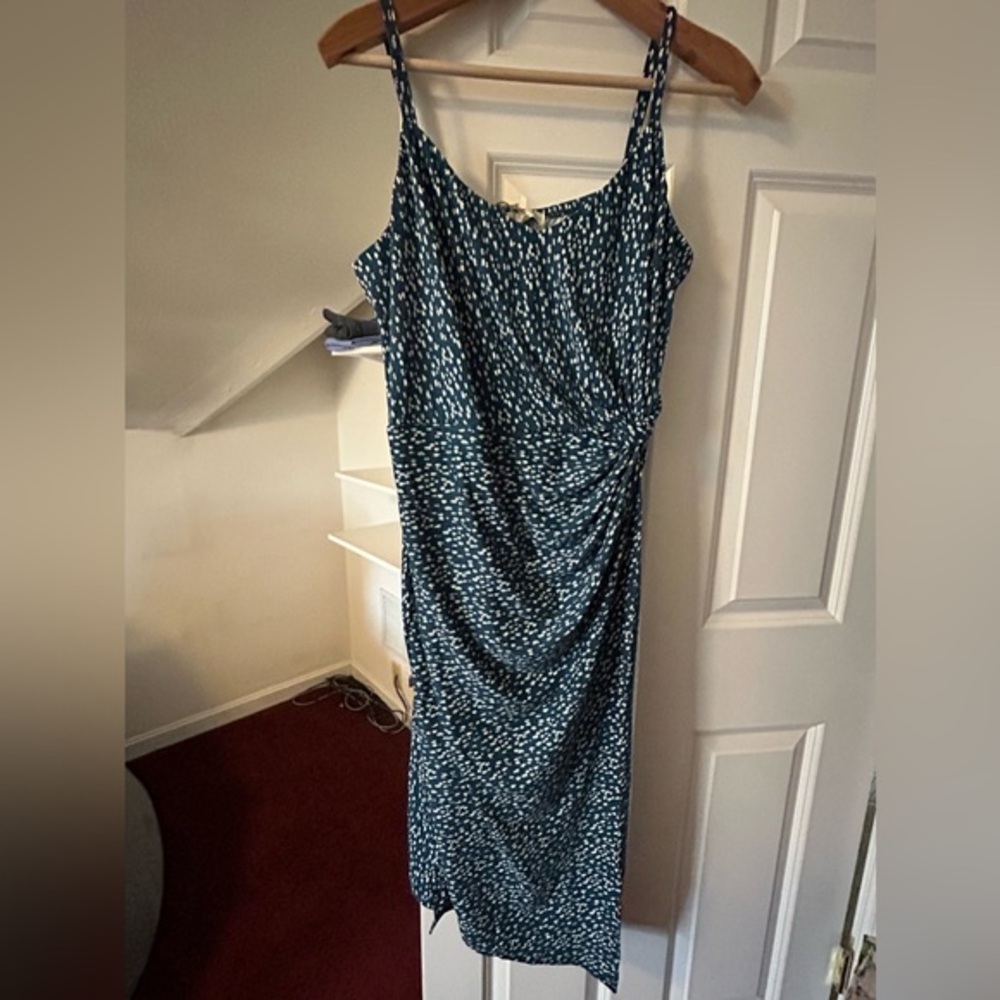 NWT Nine Britton Teal green dress with White Speckles